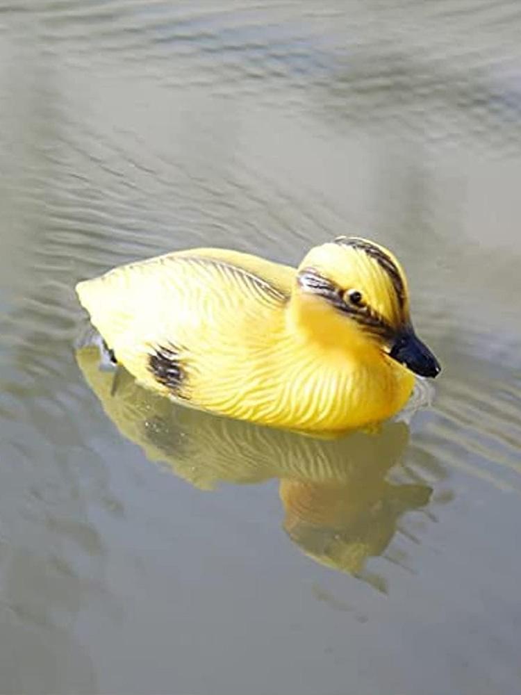 Yellow Floating Duckling Decoys Realistic Duck Decoys Floating Duck Decoy Cute Vivid Ducklings Fish Pond Ornament Plastic Decoy CN