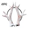 Einzigartiges Halloween-Kopfschmuck für Fotos Hirschgeweih-Haarband, Realistisches Wald-Cosplay-Kostüm, Gothic-Party-Kostüm-Haarband Stil Elastisches Haarband,