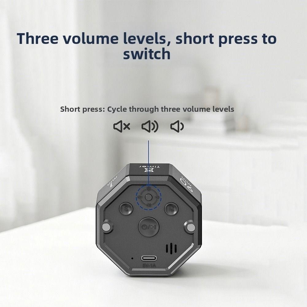 LED Display Gravity Sensor Timer Magnetic Cube Timer Multifunctional Flip Timer Clock  Alarm Clock