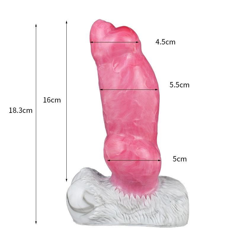 Sexspielzeug Tier Wolf Hund Dildo Silikon Gory Fleischfarbe Realistischer Dildo Saugfuß Analer Knoten Riesiger Buttplug Sexspielzeug Für Frauen 18+