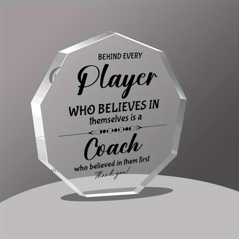 

Спасибо Тренер Акриловые Подарки: Декор для стола/письменного стола. Для тренеров по бейсболу/баскетболу/футболу/хоккею – Признательность. чистый