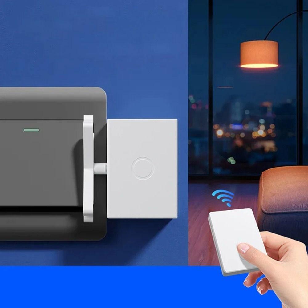 White Smart Remote Control Light Switch Wireless Automatic Button Pusher Home