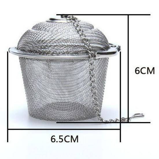 Kitchen Flavor Tea Infuser: 304 Stainless Steel Chain Strainer & Canister for Loose Leaves