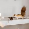 Christmas Squirrel Ornament Ball Christmas Tree Pendant Party Decoration Cute Hairy Ornament Christmas Tree 3D Hanging Decor