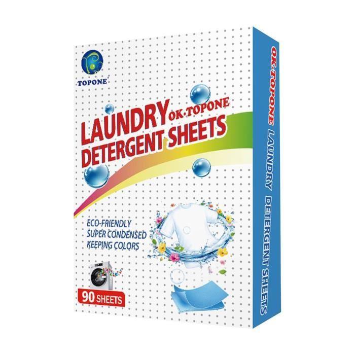 White Color Comprements of Natural Lesers, 90 Sheets of Washing Paper, Laundry Detergent, Product
