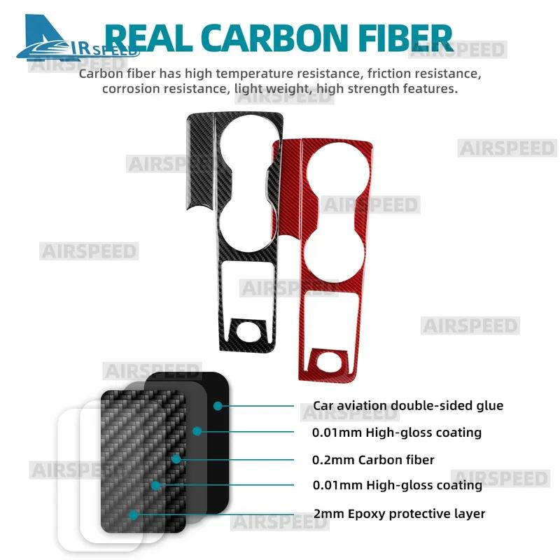 Real Soft Carbon Fiber Sticker LHD RHD Car Cup Holder Frame For Seat Ibiza 6F 2018      2024 2025 Interior