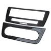 2 st/set Centerkonsol CD-panel Cover Trim Passar för Mercedes-Benz GLE W166 2015 2016 2017 2018 Svart Kolfiber