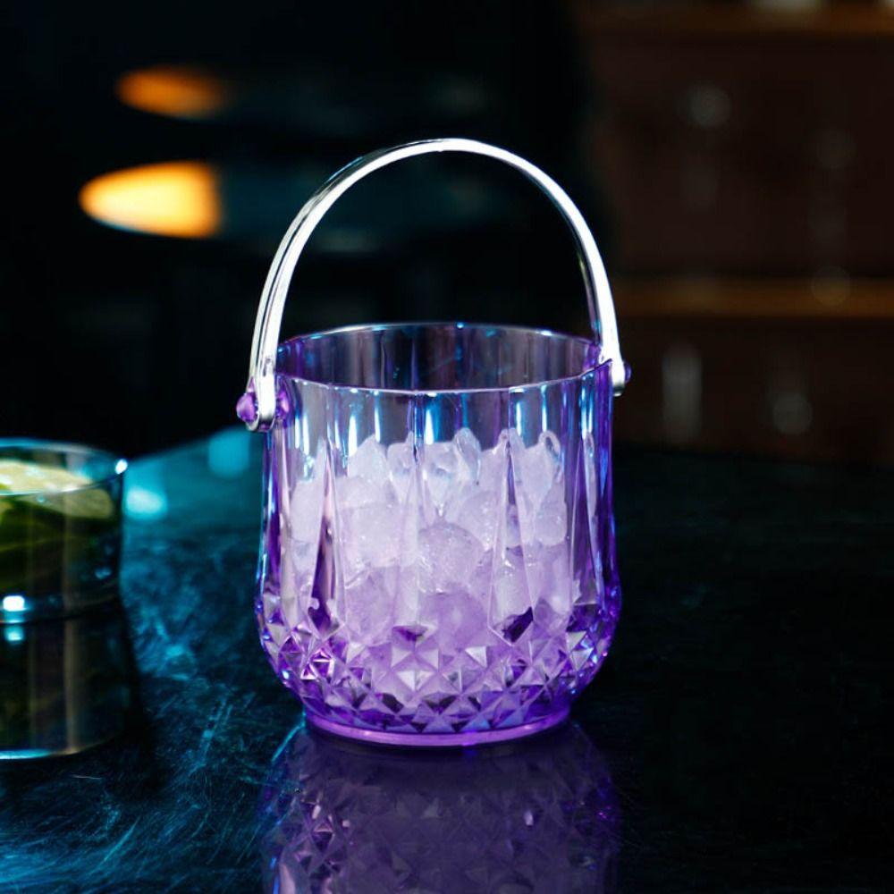 Acrylic Wine Chilling Bucket With Handle Beverage Chilling Tub Champagne Ice Bucket  Party