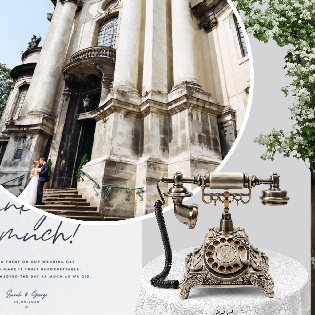 Audio Message Book Voice Record Vintage Telephone Recorder Wedding Phone Customized with Voicemail
