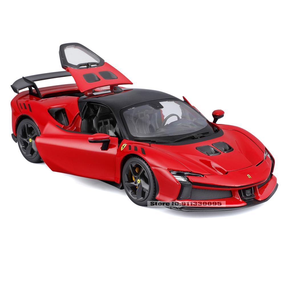 Burago 1:24 Ferrari SF90 XX STRADALE Offiziell lizenziertes Luxusfahrzeug aus Legierung Diecast Cars Modell Spielzeugsammlung Geschenk