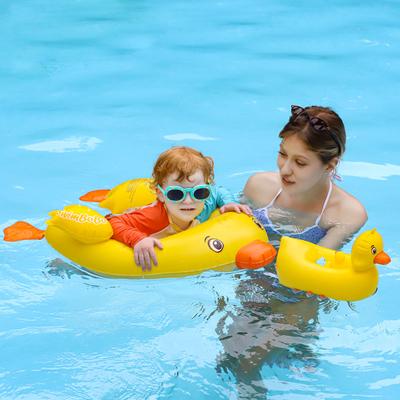 Inflatable Yellow Duck Swimming Ring for Kids