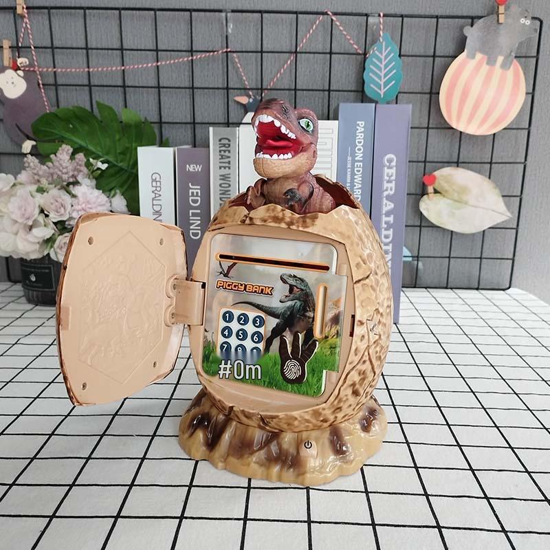 Tyrannosaurus Rex Fingerprint Egg Safe - Kids Piggy Bank Toy Gift