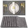 Woven PVC Placemats Heat Resistant Non-Slip Place mats for Dining Table Washable Durable Vinyl Table Mats
