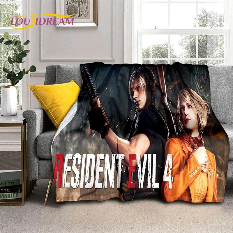 3D Lastest Horro Games R-Resident Evil Soft Flannel Blankets,Throw Blanket Comfortable for Picnic Beds Sofa Home Bedroom Kids
