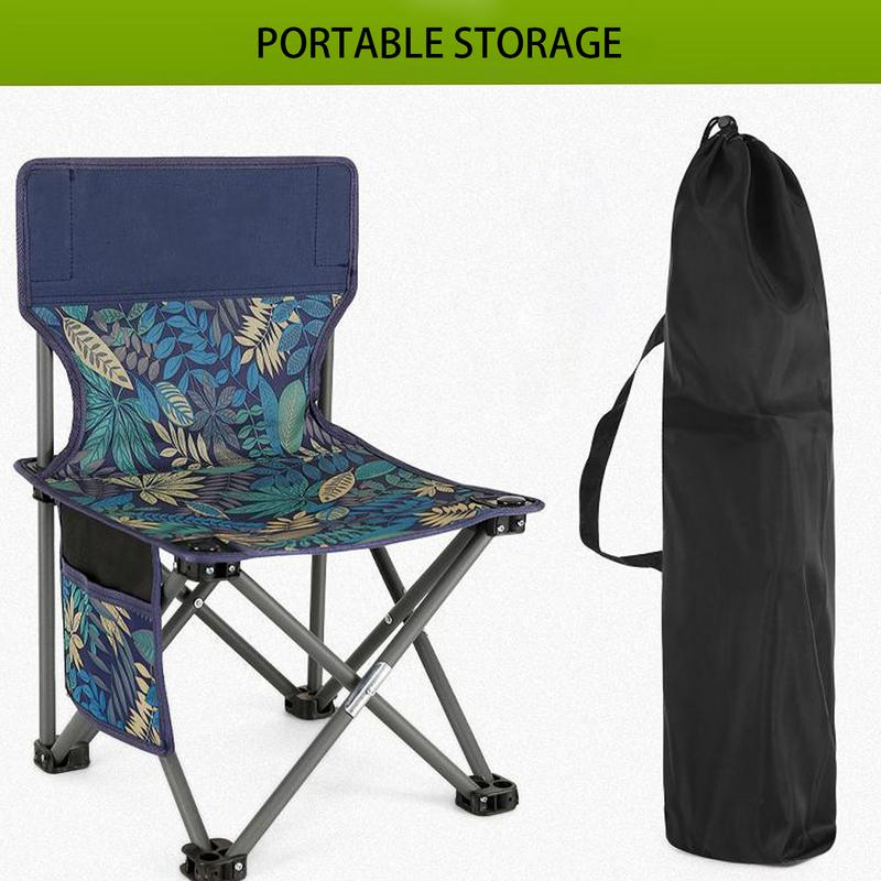 Camping Fishing Folding Chair Portable Outdoor Travel Chairs Camping Backpack Chair With Side Pocket Support 286lbs