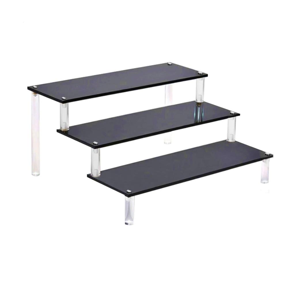 

Figure Display Stand Stage Acrylic Hinadan Cosmetics Watch Collection Exhibition (3 Tiers Width 40cm, Black) MIMIA