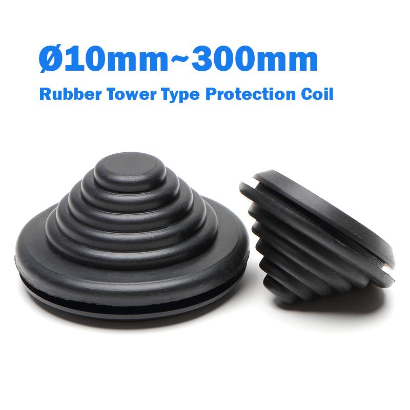

Rubber Tower Type Protection Coil Wire Guard Ring Snap in Grommet Pad Seal Ring O-ring Protective Ring Sealing Cap Hole Plug 16mm(10Pcs)