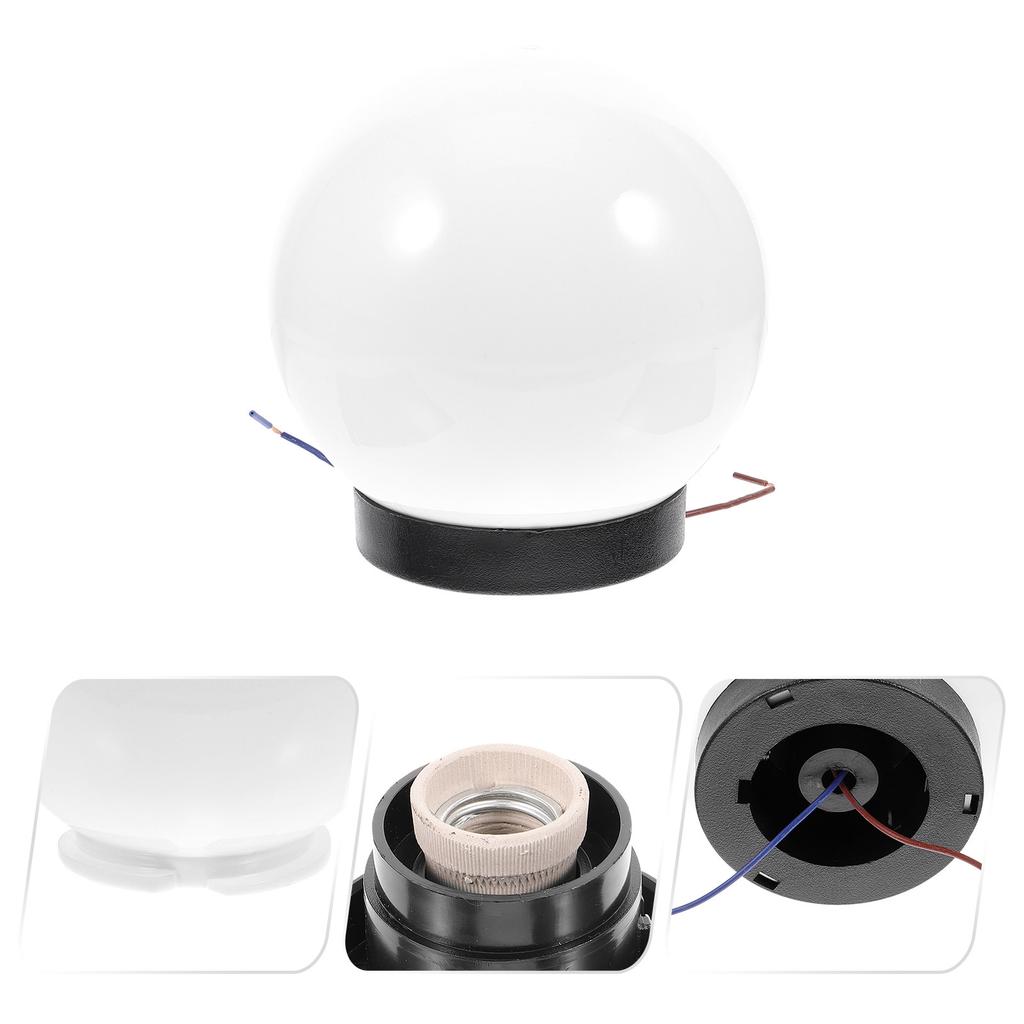Post Lamp Shade Outdoor Globe Plastic Light Cover Replacement Dome Lampshade for Garden Patio Porch Walkway Exterior Use