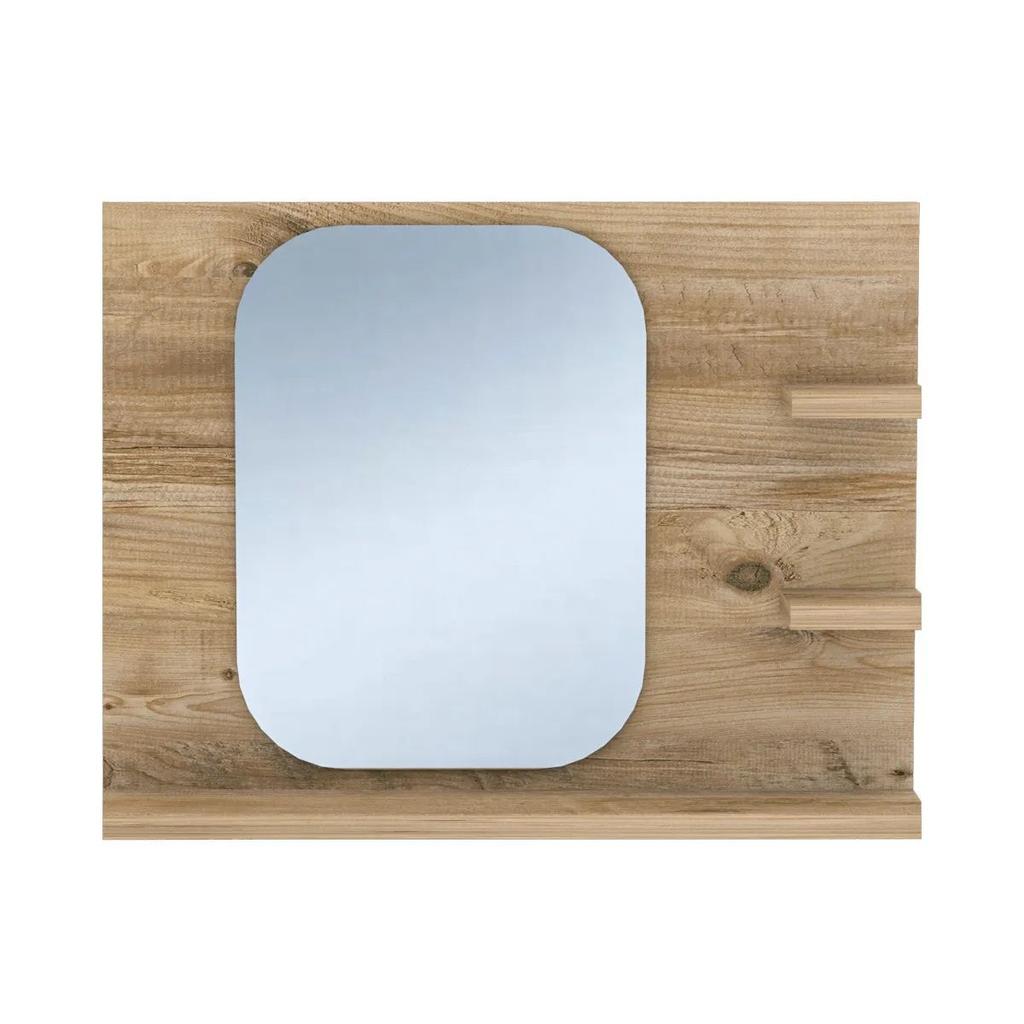 Decorative Mirrored Bathroom Shelf Corridor Living Room Wall WC Mirror Accessory Holder and Storage