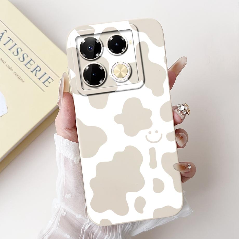 For Infinix Note 40 X6853 / Note 40 Pro 4G 5G / Note 40 Pro+ Plus Case Cover Liquid Silicone Soft TPU Cool Style Cartoon Fundas