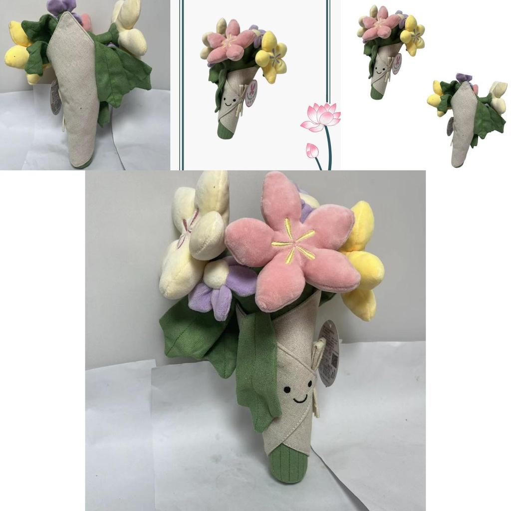Cute Tulip Potted Plant Plush Toy Figure Bouquet Graduation Gift Doll 40cm