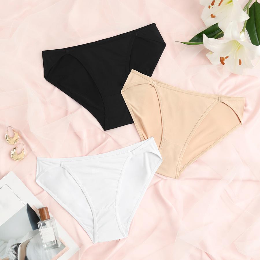 

3 pcs Women s Seamless Triangle Bra, Breathable, Bare Feel, Sexy New Style, Sports, Simple, Teen, Low Waist XL білий
