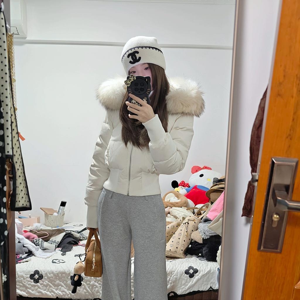 Women's Waist-tight Short Padded Coat, Winter Korean Style Faux Fur Collar Slim Thick Warm Cotton Outerwear