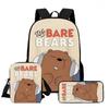We Bare Bears Hochauflösender Druck Große Kapazität Hoher Wert Anti-Buckel Verschleißfest Schulranzen