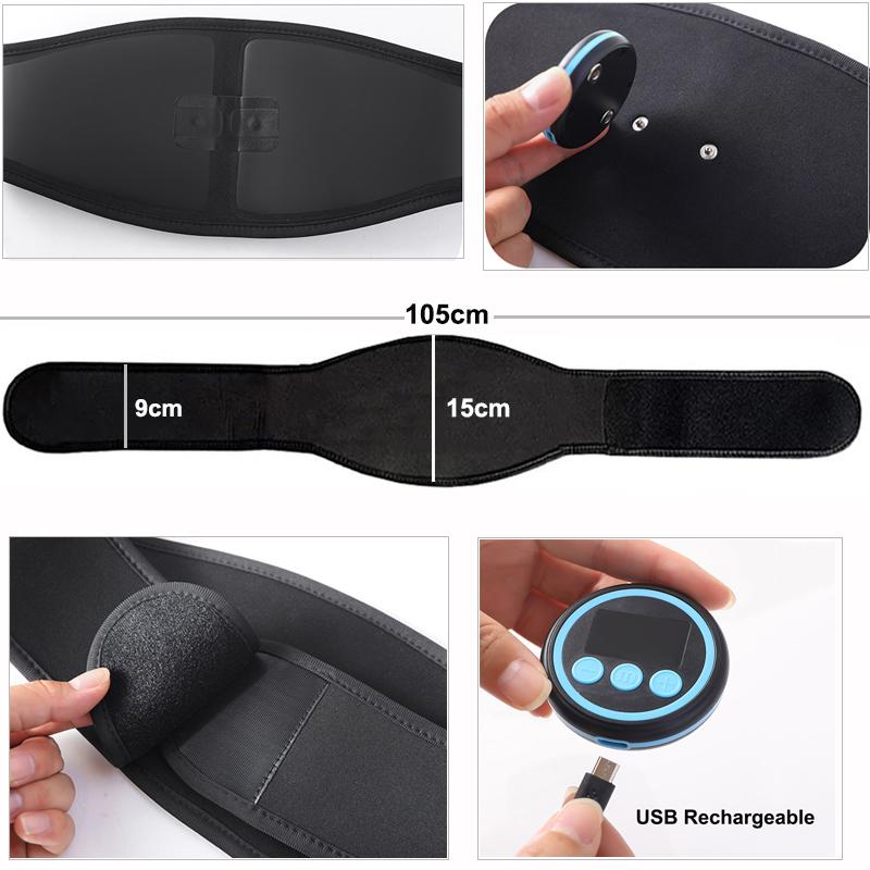 Электрический массажер для живота EMS стимулятор мышц Бодибилдинг машина для похудения — фото 6