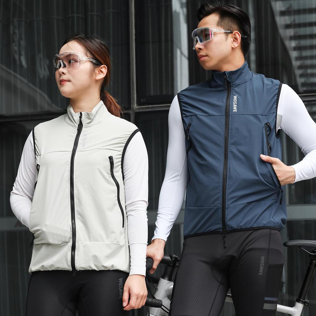 Wosawe Unisex Motorrad Radfahren Wandern Laufen Winddicht Wasserabweisend Langlebig Sport Reflektierend Atmungsaktiv Fahrweste