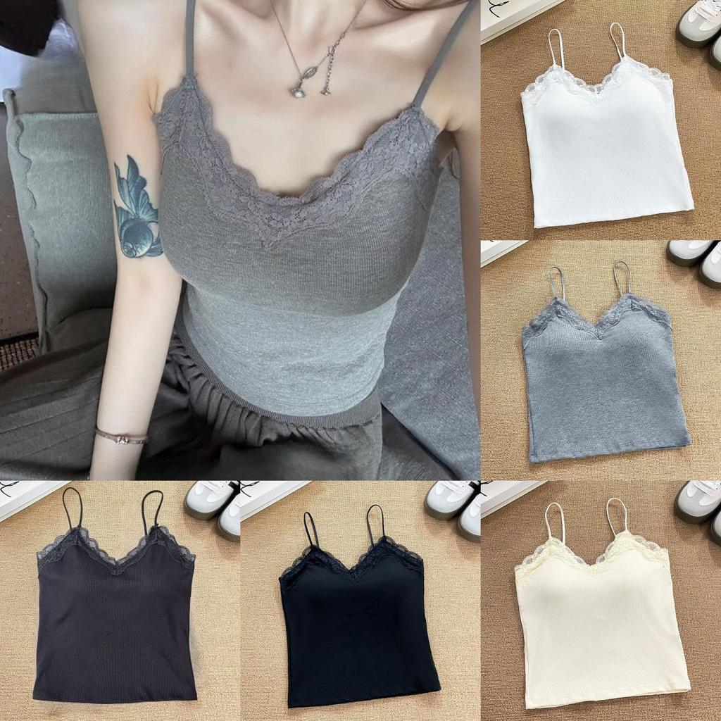 Lacy Strap Tank Top For Women With 3d Embroidery And Sheer Mesh Fabric Perfect For Spring Fashion