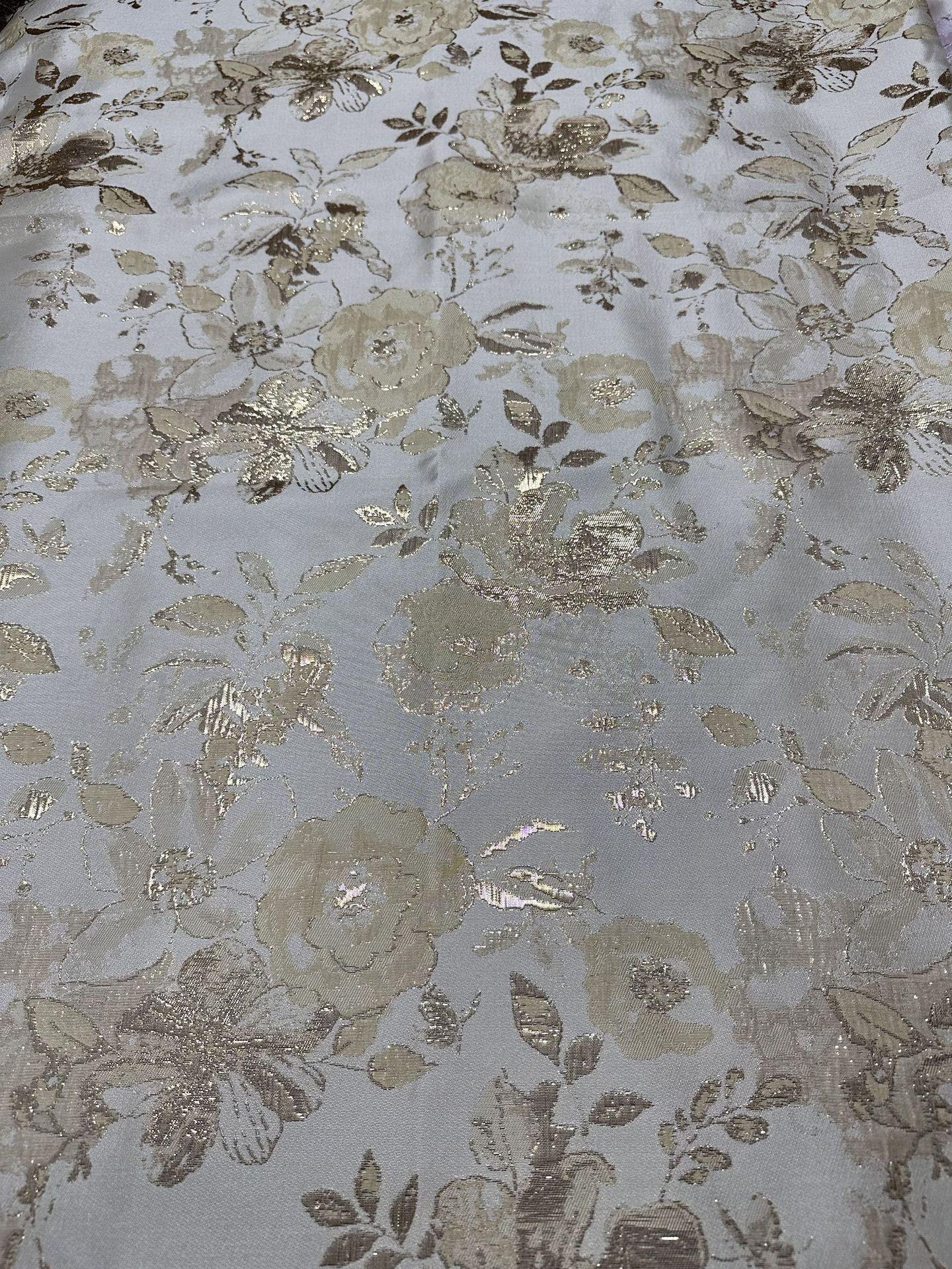 

Жаккардовая ткань с золотой нитью в стиле Моранди для ханьфу бицзя и кукольной одежды жёлтый