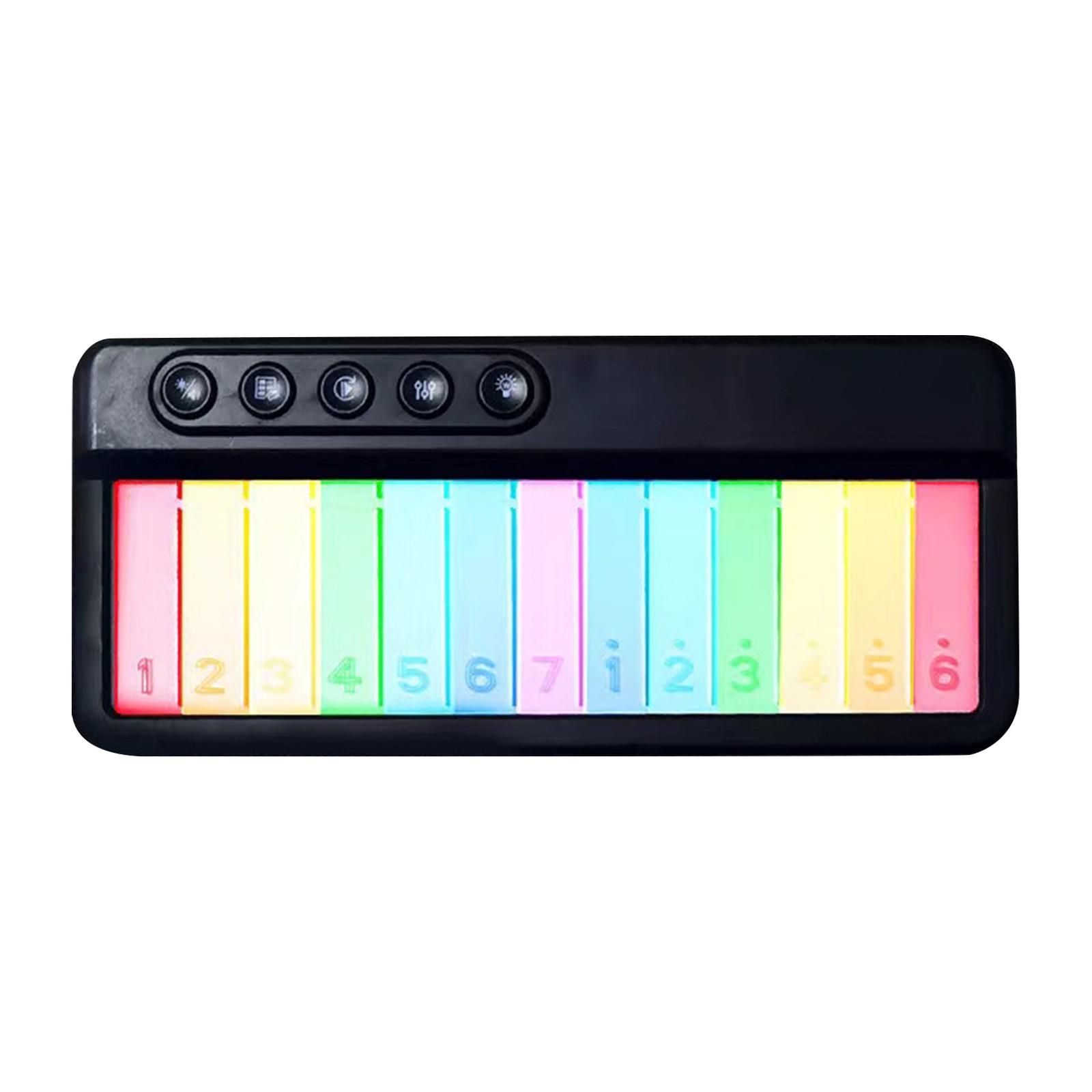

Светящаяся детская клавиатура (черный) Карманное пианино, обучающие музыкальные игрушки, развивающие игрушки для малышей, подходящие для маленьких девочек и мальчиков, подарки на день рождения от 1 до 5 лет One Size белый