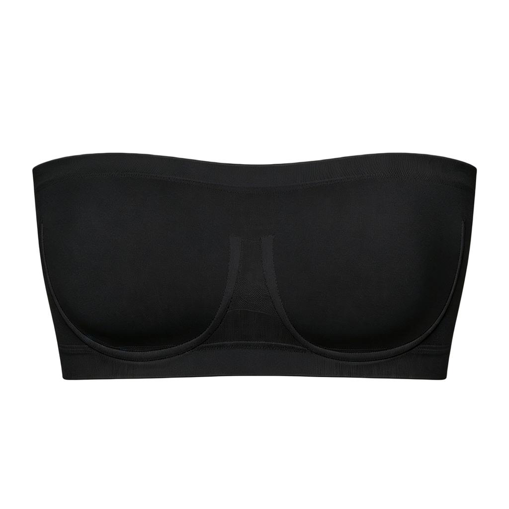 Zeriluna Strapless Non-slip Bandeau Bra Highly Elastic and Comfortable Off-shoulder Clothing Available In Multiple Colors