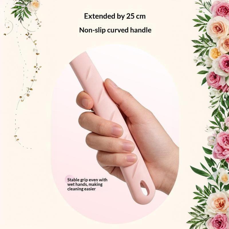 Long Handle Shower Back Brush With Soft Bristles Ergonomic Design For Daily Bathing Deep Exfoliating Skin Cleansing