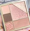 Xixi 6-in-1 Exquisite Girl Curcuma Diary Eyeshadow Disc Pearlescent Shimmer Matte Waterproof Sexy Eyeshadow Palette