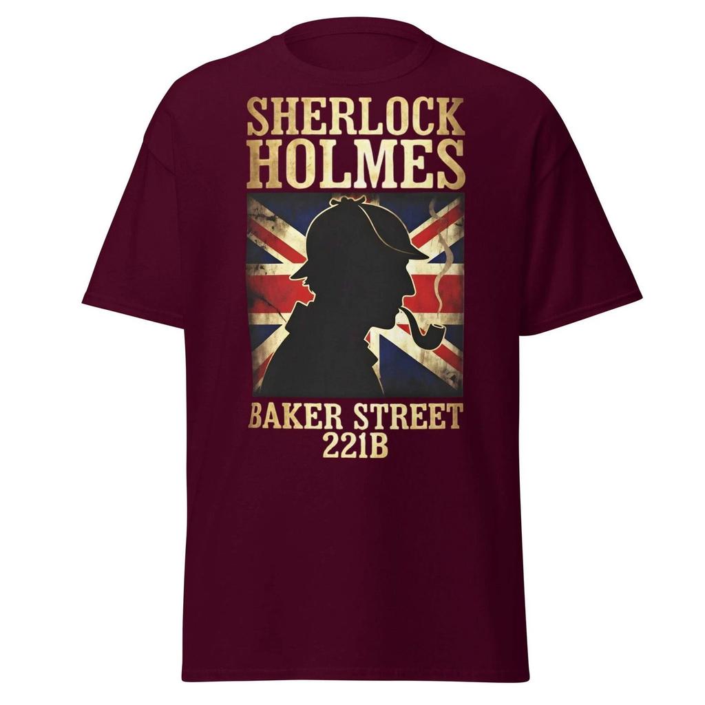 Sherlock Holmes Baker Street 221B Union Jack T-Shirt