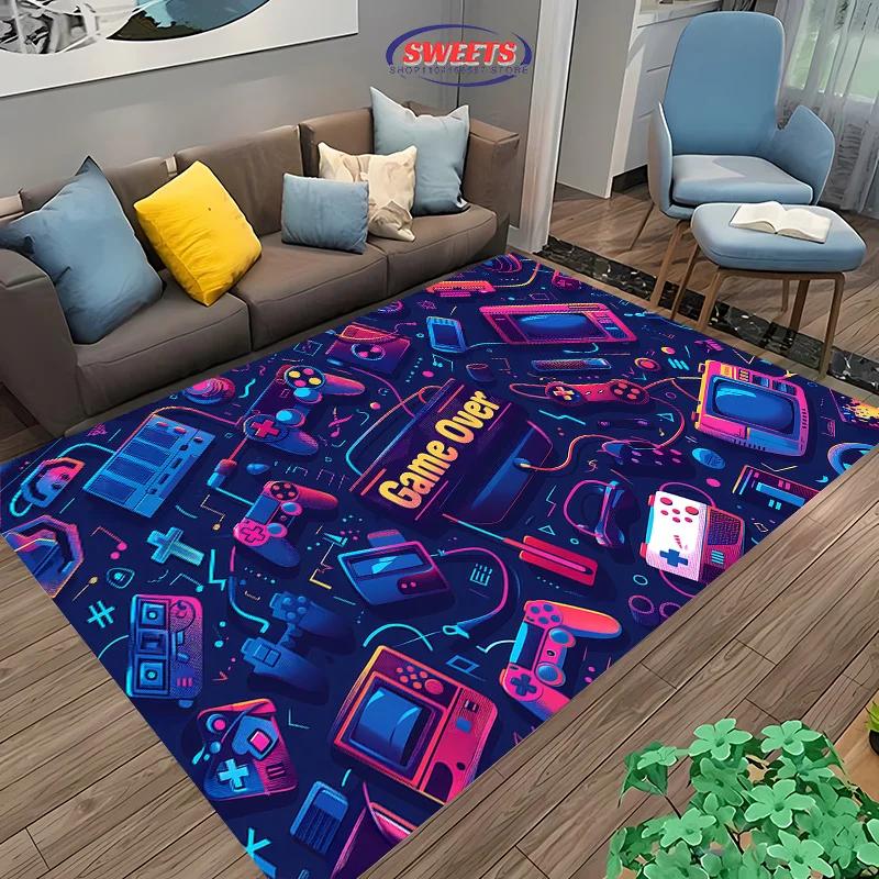 Funny Game Controller Area Carpet,Rug for Living Room Tapete for Bedroom Sofa Kitchen Doormat Decor,Kids Non-slip Floor Mat Gift