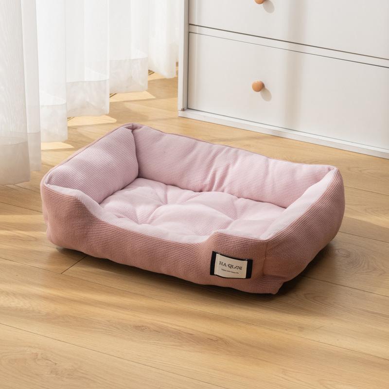 

New Kennel Small and Medium-sized Dogs Are Not Easy To Stick To The Fur Dog Bed Warm Dog Cushion Cat Sleeping Mat Pet Nest S рожевий