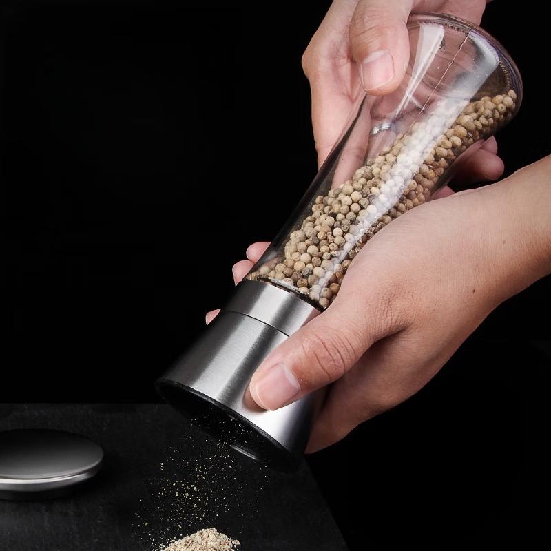 Stainless Steel Manual Pepper Grinder Set
