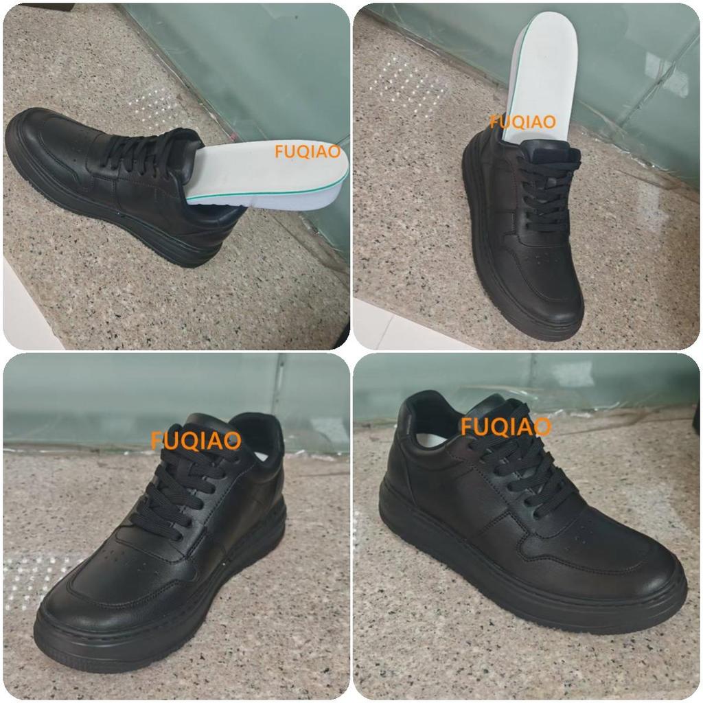 Scarpe da Ginnastica con Zeppa in Pelle Taglia Grande 47 Uomo Comode Traspiranti Scarpe Casual Soletta Rialzante 8cm Rialzo Scarpe da Uomo