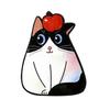 Brooch Pin Cartoon Cat Design Zinc Alloy Pin with Rhinestone Inlay Hand-Painted Enamel Suits Coats Sweaters Badge