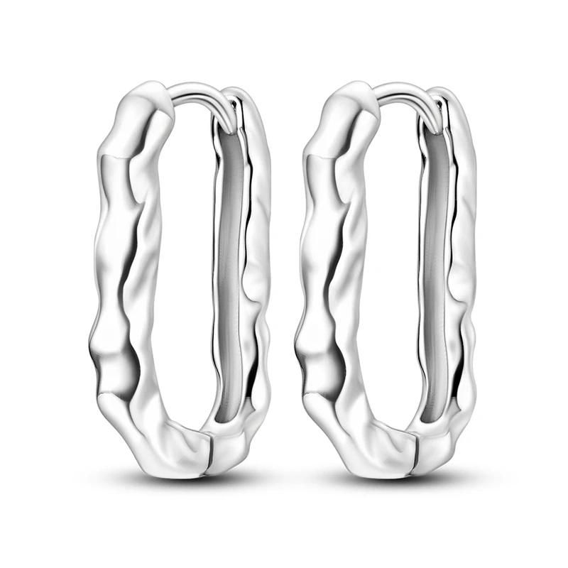 925 Sterling Copper Heart Snake Bone Pattern Cross Shell Zircon Four-pointed Star Earrings for Women Earring Fine Zircon Gifts