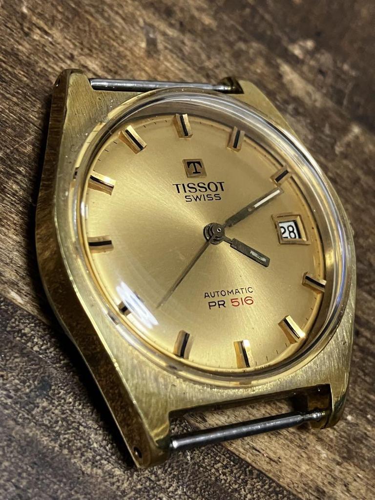 [USED] TISSOT PR516 Automatic Watch, Gold, 1970s, Vintage Watch