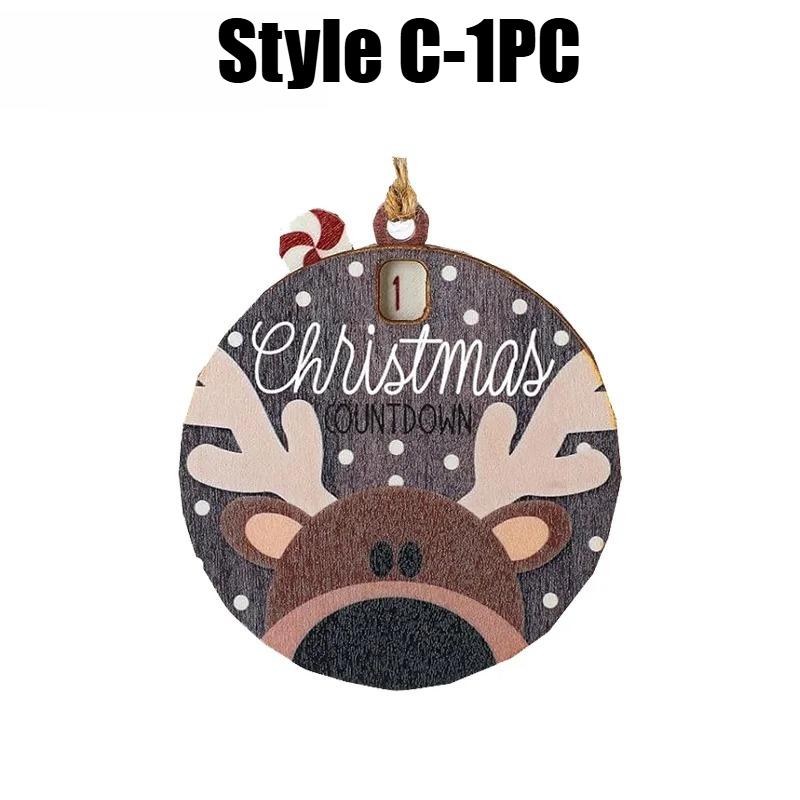 Christmas Countdown Hanging Decoration Reusable Advent Calendar with Sliding Ornaments Festive Holiday Decor for Home