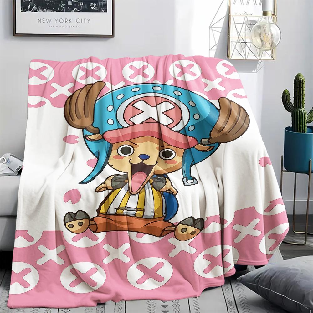 1 Stück One Piece Tony Tony Chopper Gemusterte Flanelldecke Geeignet für Alle Jahreszeiten Für Heimdekoration Wärme Und Komfort Geschenke Feiertagsgeschenk
