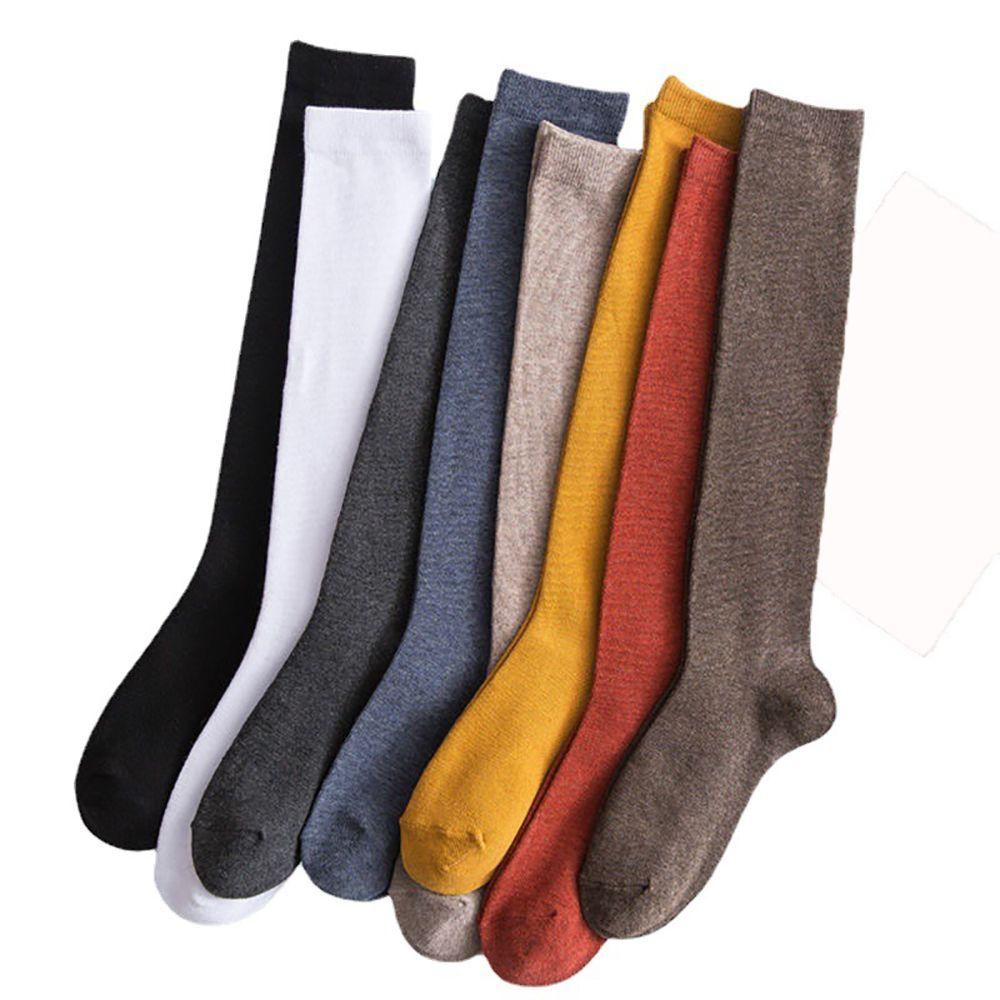 Sexy Warm JK Student Solid color For Girl Women Stockings Hosiery Knee High Socks Calf Sock