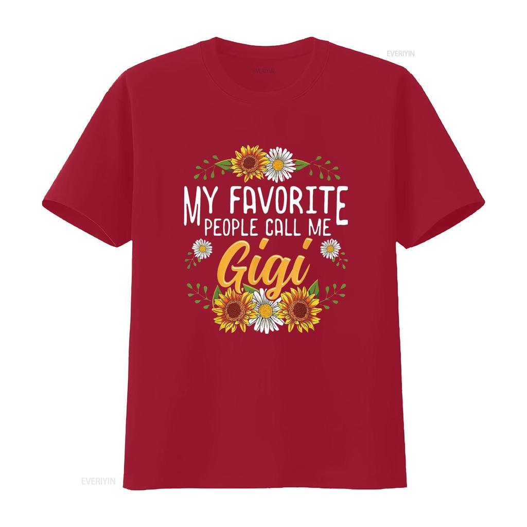 Womens My Favorite People Call Me Gigi T Shirt Mothers Day s Black 2XL vintage Washed homme Soft graphic Slightly Unisex