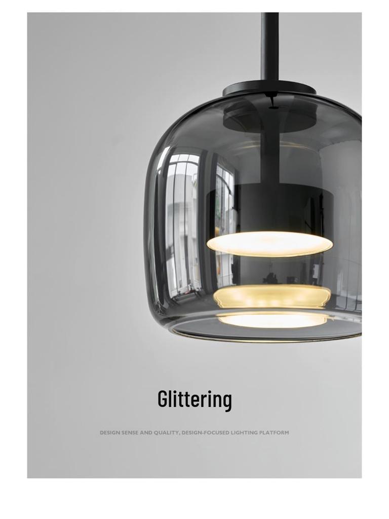 Modern Italian Glass Pendant Light - Nordic Style for Bar, Study, Bedroom