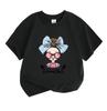 Kids Unisex 100% Cotton Crew Neck Short Sleeve T-Shirt, Cute Cartoon Girl Bow Sungliest It's Summertime Print Casual Summer Tee for Boys Girls
